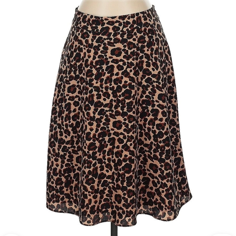 Loft Leopard Skirt